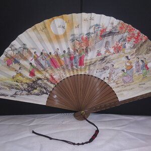 Traditional Korean Bamboo Folding Hand Fan